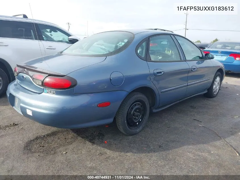 1999 Ford Taurus Se/Se-Ne VIN: 1FAFP53UXXG183612 Lot: 40744931