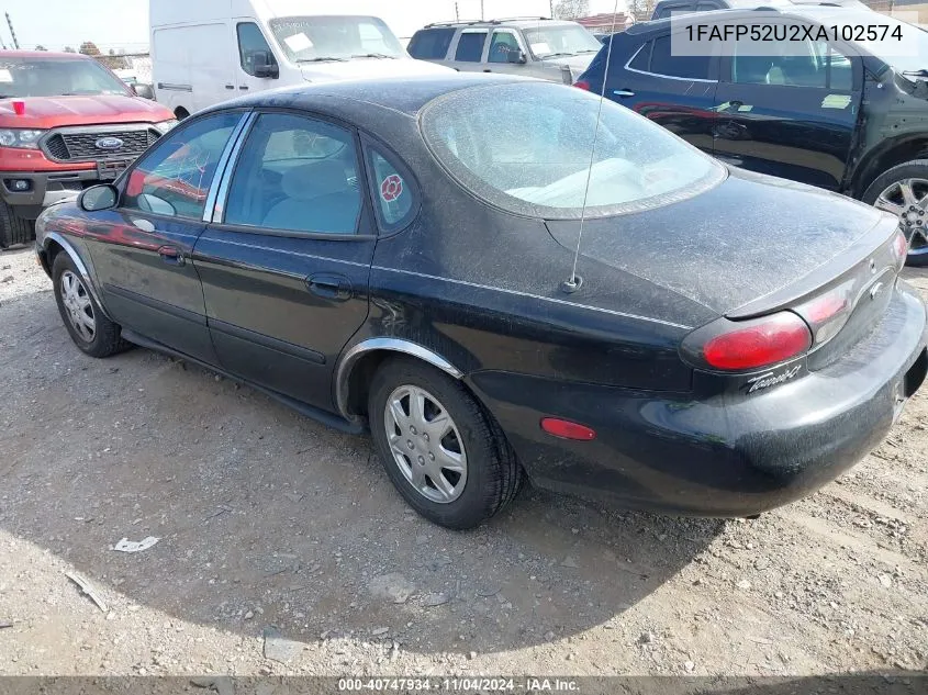 1999 Ford Taurus Lx VIN: 1FAFP52U2XA102574 Lot: 40747934