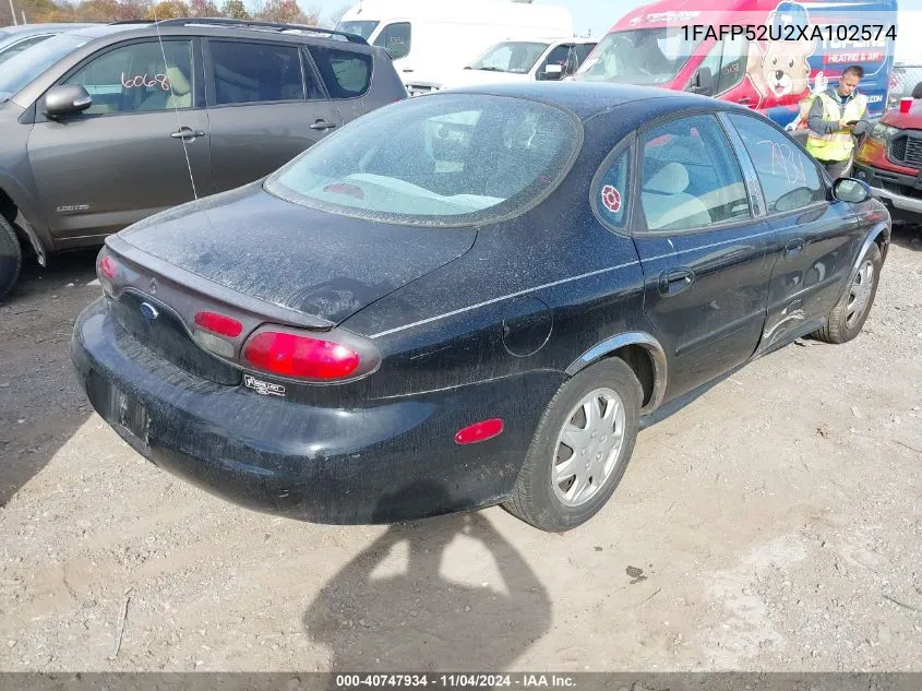 1999 Ford Taurus Lx VIN: 1FAFP52U2XA102574 Lot: 40747934