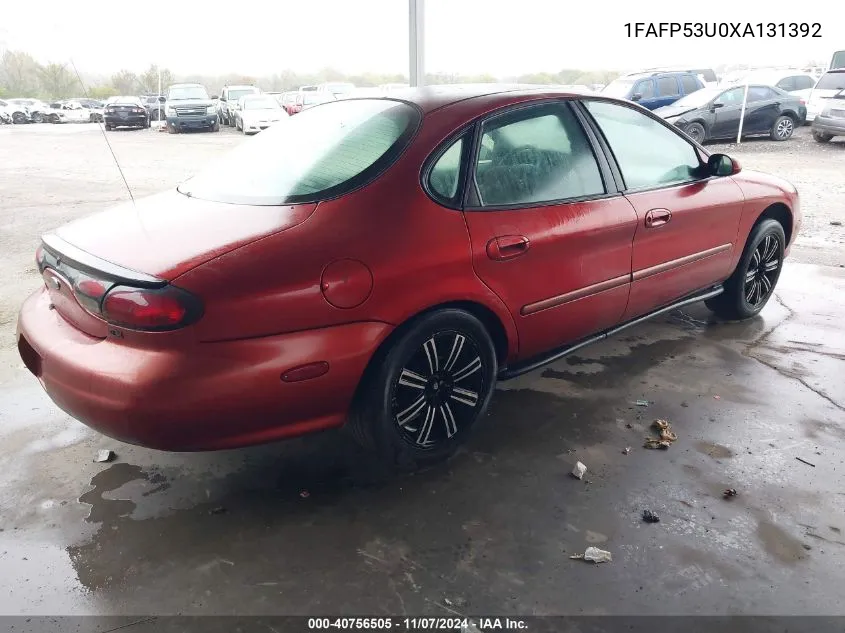 1999 Ford Taurus Se/Se-Ne VIN: 1FAFP53U0XA131392 Lot: 40756505