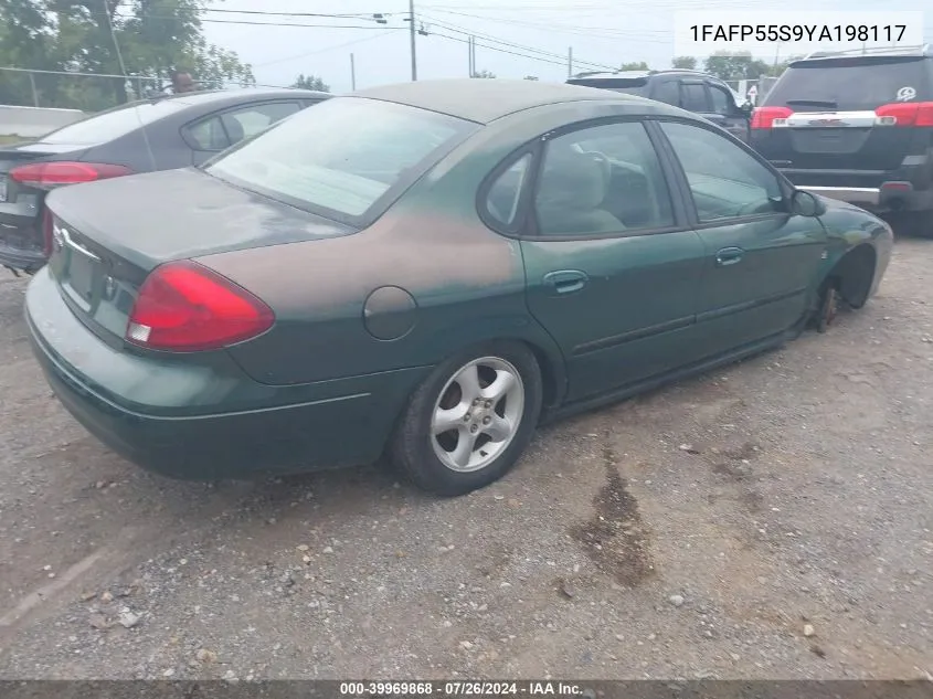 2000 Ford Taurus Ses VIN: 1FAFP55S9YA198117 Lot: 39969868