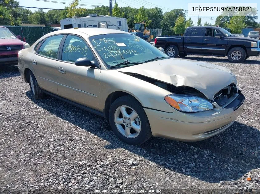 2000 Ford Taurus Ses VIN: 1FAFP55U9YA258821 Lot: 40282350