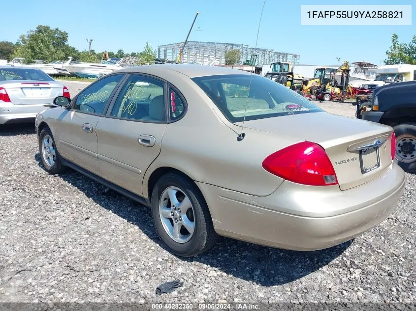 2000 Ford Taurus Ses VIN: 1FAFP55U9YA258821 Lot: 40282350