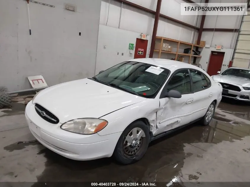 1FAFP52UXYG111361 2000 Ford Taurus Lx