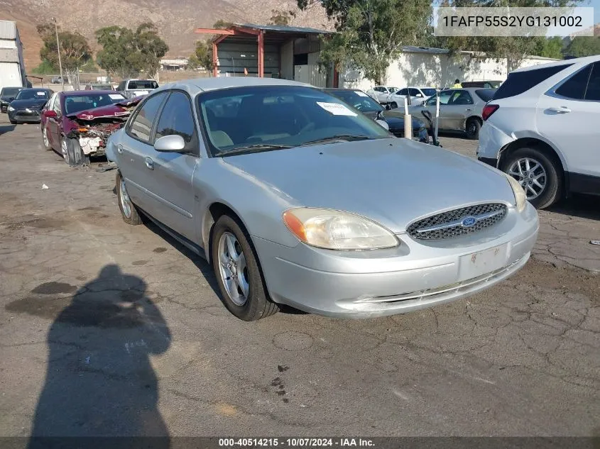 2000 Ford Taurus Ses VIN: 1FAFP55S2YG131002 Lot: 40514215