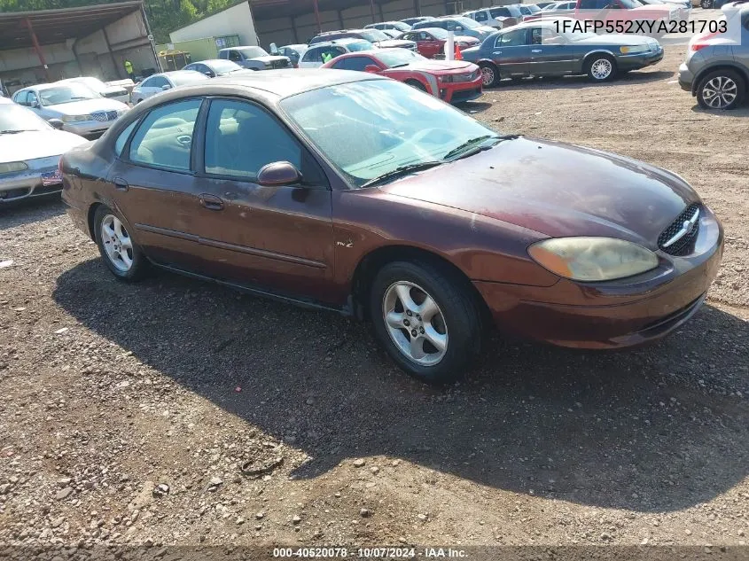 2000 Ford Taurus Ses VIN: 1FAFP552XYA281703 Lot: 40520078