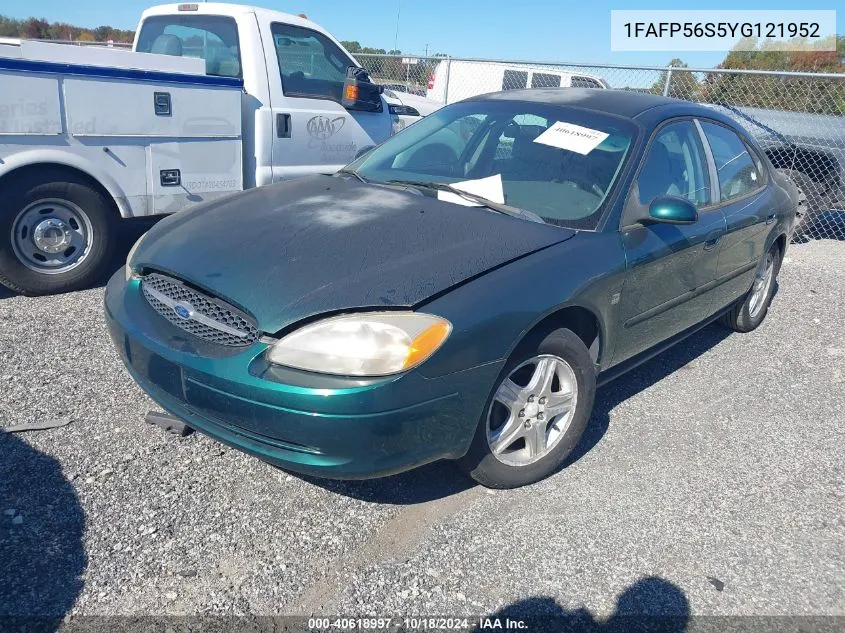 2000 Ford Taurus Sel VIN: 1FAFP56S5YG121952 Lot: 40618997