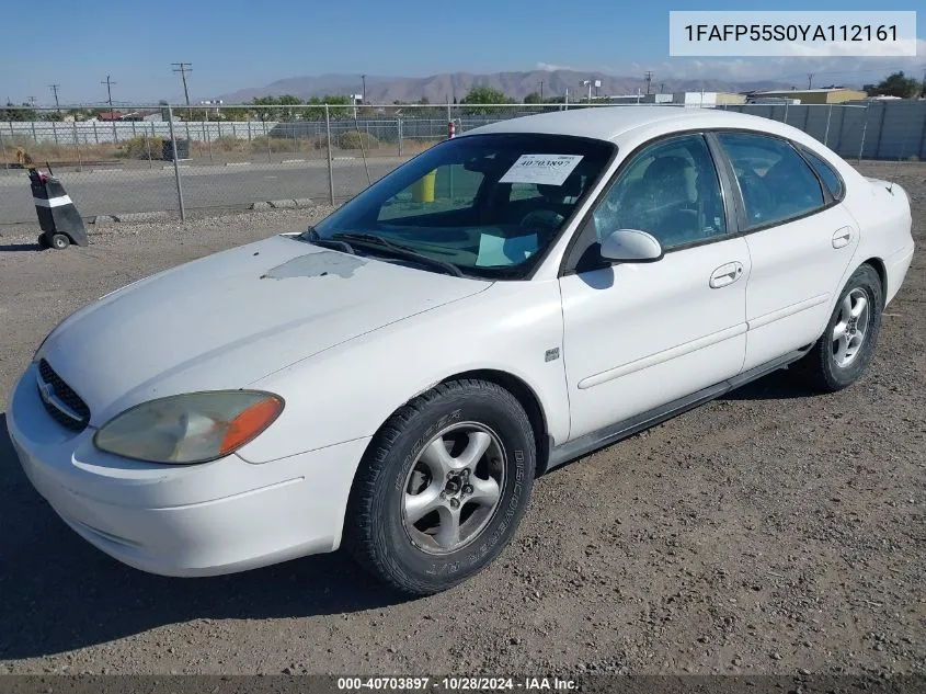 2000 Ford Taurus Ses VIN: 1FAFP55S0YA112161 Lot: 40703897