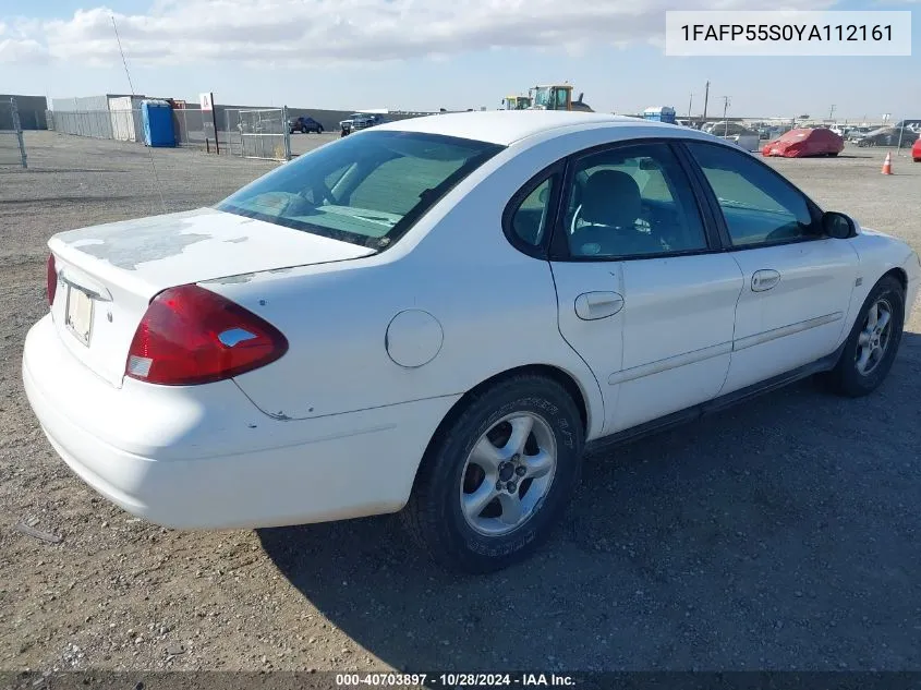 2000 Ford Taurus Ses VIN: 1FAFP55S0YA112161 Lot: 40703897