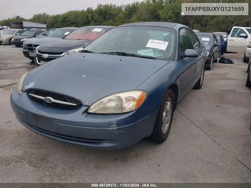 2000 Ford Taurus Se VIN: 1FAFP53UXYG121659 Lot: 40729373