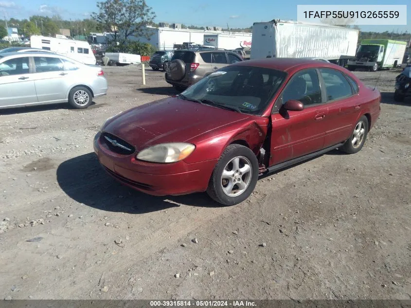 2001 Ford Taurus Ses VIN: 1FAFP55U91G265559 Lot: 39315814