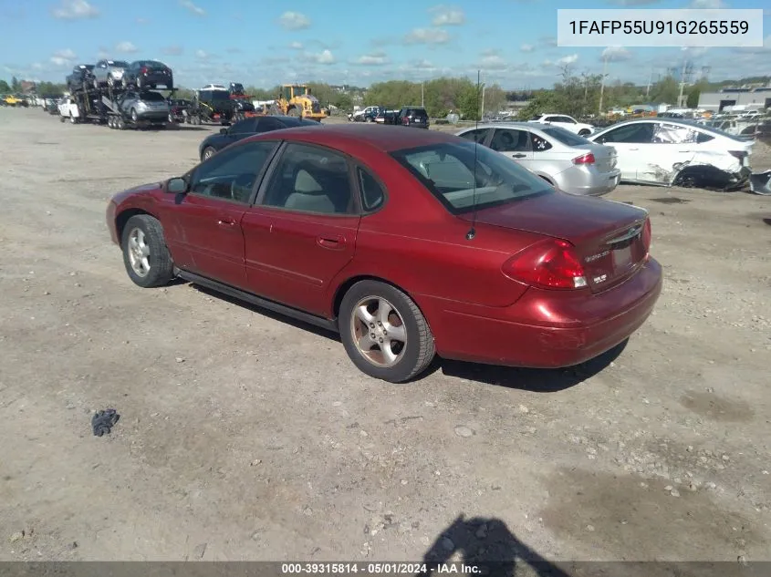 2001 Ford Taurus Ses VIN: 1FAFP55U91G265559 Lot: 39315814