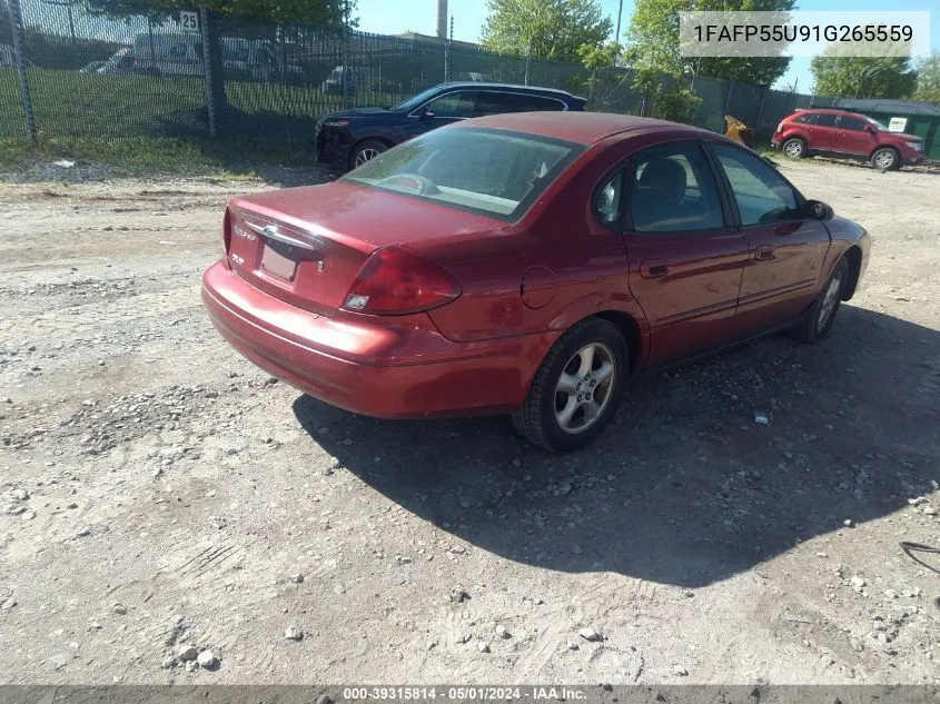 2001 Ford Taurus Ses VIN: 1FAFP55U91G265559 Lot: 39315814