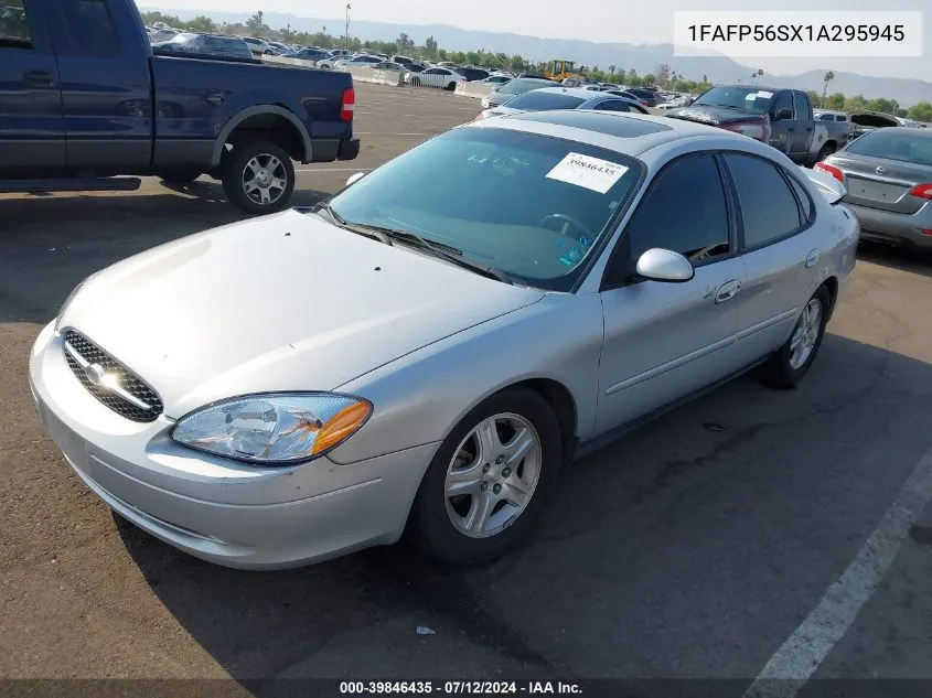 2001 Ford Taurus Sel VIN: 1FAFP56SX1A295945 Lot: 39846435