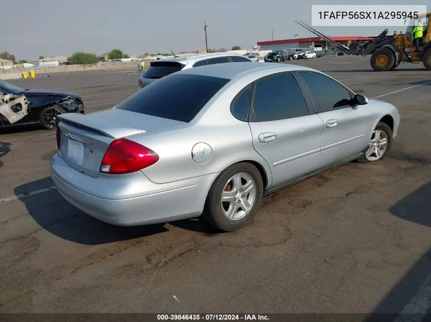 2001 Ford Taurus Sel VIN: 1FAFP56SX1A295945 Lot: 39846435