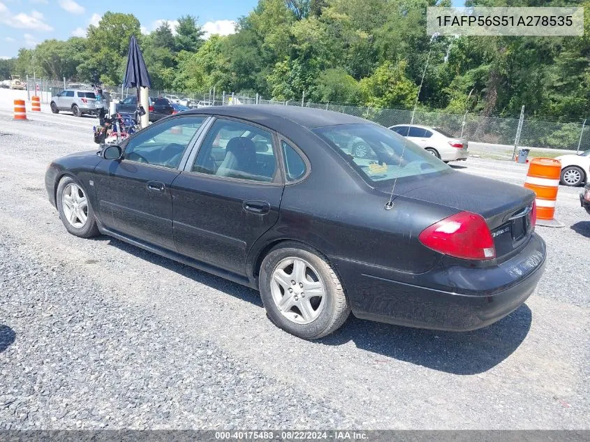 2001 Ford Taurus Sel VIN: 1FAFP56S51A278535 Lot: 40175483