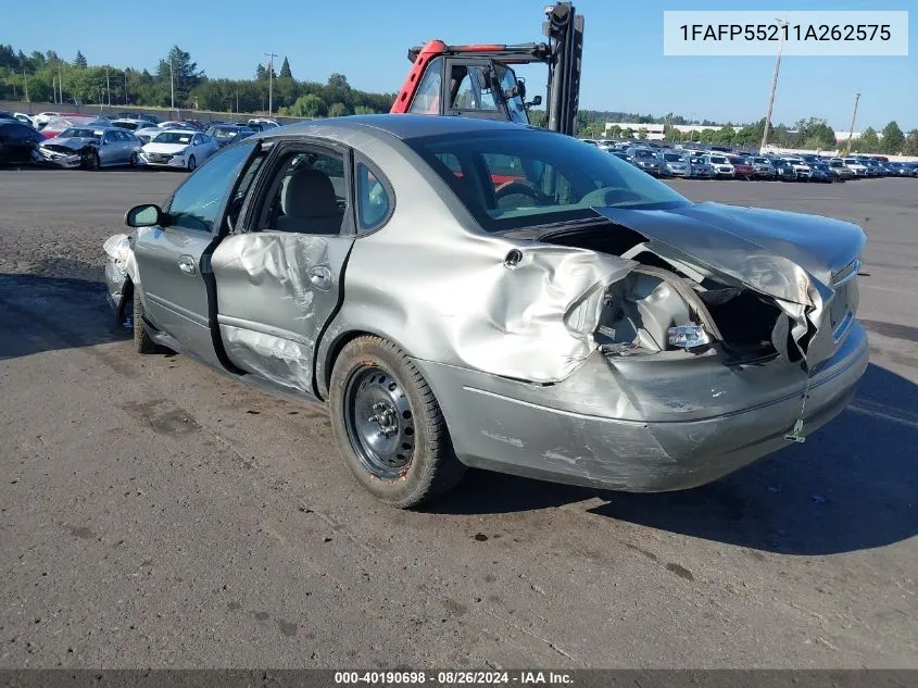 2001 Ford Taurus Ses VIN: 1FAFP55211A262575 Lot: 40190698