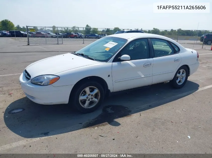 2001 Ford Taurus Ses VIN: 1FAFP55211A265606 Lot: 40205507