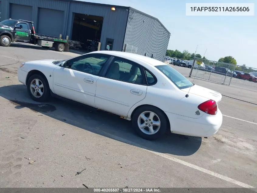 2001 Ford Taurus Ses VIN: 1FAFP55211A265606 Lot: 40205507