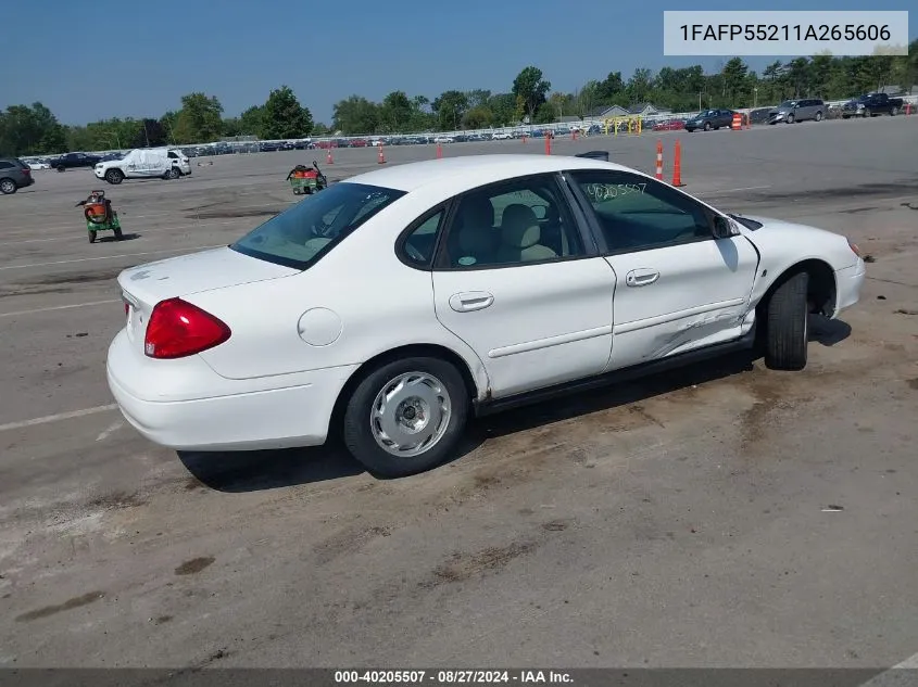 2001 Ford Taurus Ses VIN: 1FAFP55211A265606 Lot: 40205507