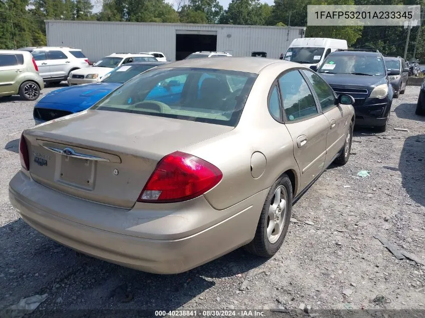 2001 Ford Taurus Se VIN: 1FAFP53201A233345 Lot: 40238841