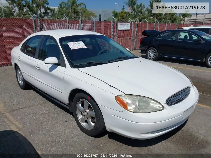 2001 Ford Taurus Se VIN: 1FAFP53U01A219673 Lot: 40323767