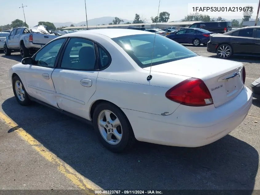 2001 Ford Taurus Se VIN: 1FAFP53U01A219673 Lot: 40323767