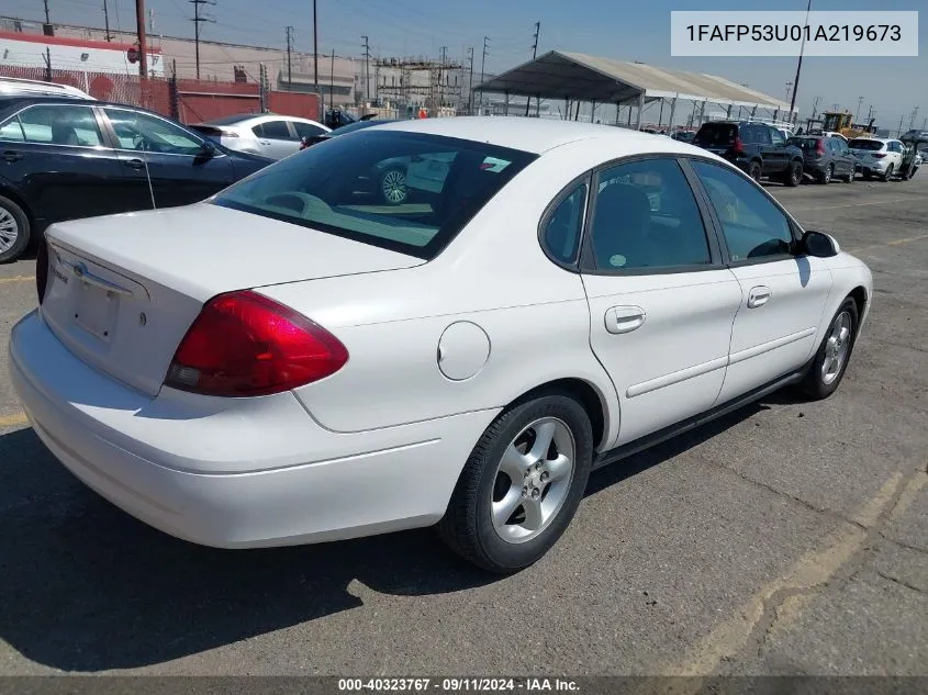 2001 Ford Taurus Se VIN: 1FAFP53U01A219673 Lot: 40323767