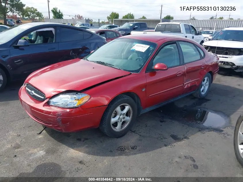 2001 Ford Taurus Ses VIN: 1FAFP55S31G130236 Lot: 40354642