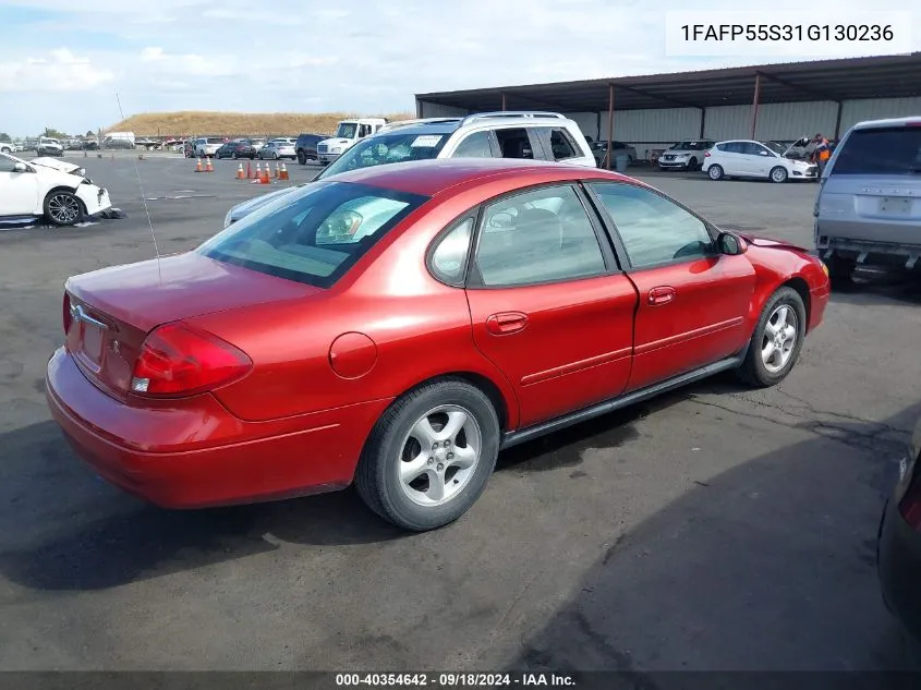 2001 Ford Taurus Ses VIN: 1FAFP55S31G130236 Lot: 40354642