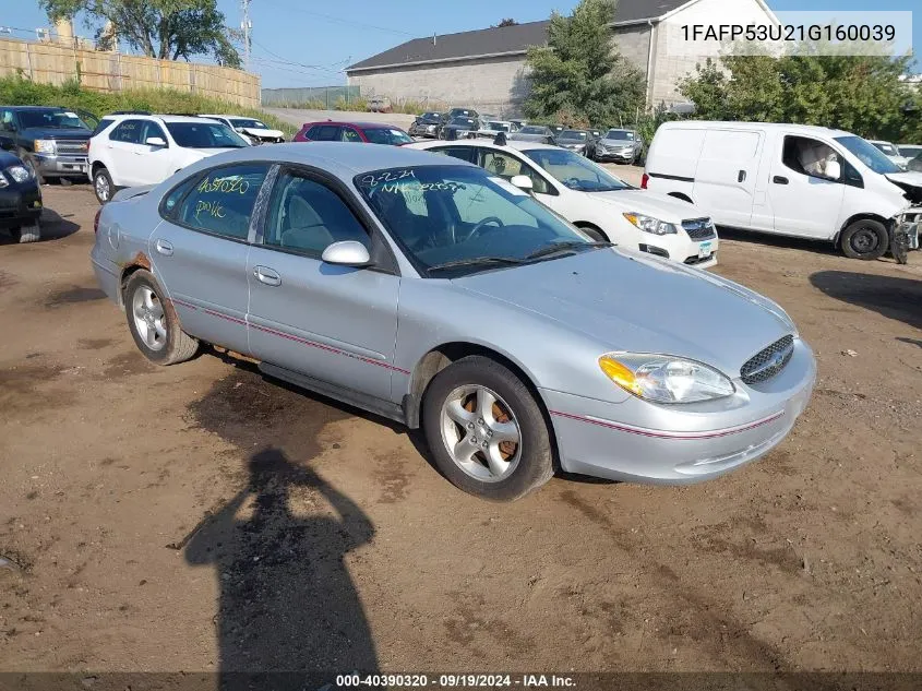 2001 Ford Taurus Se VIN: 1FAFP53U21G160039 Lot: 40390320