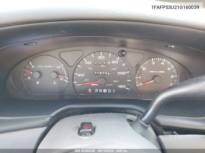 2001 Ford Taurus Se VIN: 1FAFP53U21G160039 Lot: 40390320