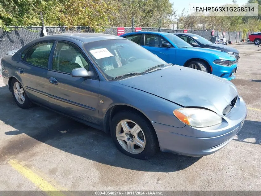 2001 Ford Taurus Sel VIN: 1FAHP56SX1G258514 Lot: 40548216