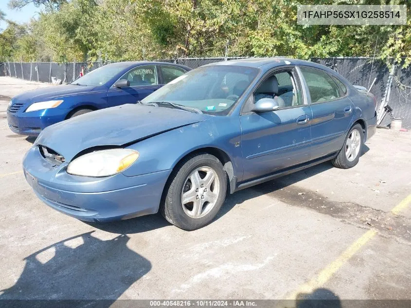 2001 Ford Taurus Sel VIN: 1FAHP56SX1G258514 Lot: 40548216