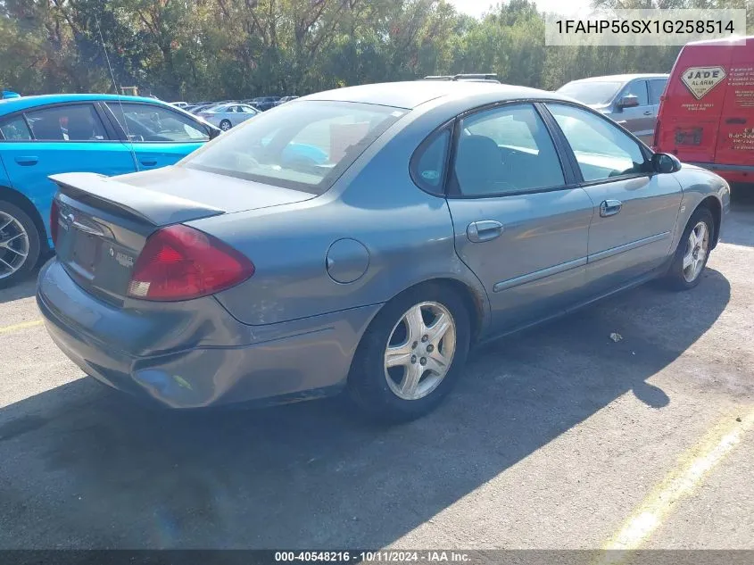 2001 Ford Taurus Sel VIN: 1FAHP56SX1G258514 Lot: 40548216