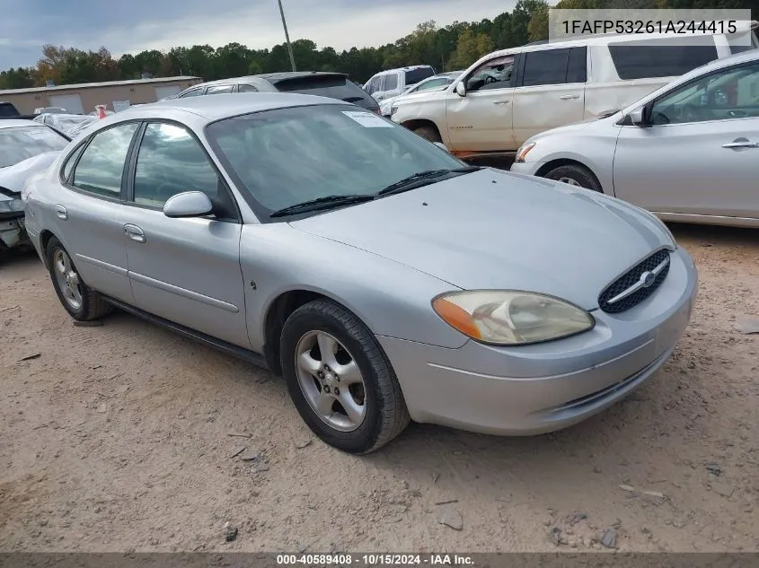 2001 Ford Taurus Se VIN: 1FAFP53261A244415 Lot: 40589408