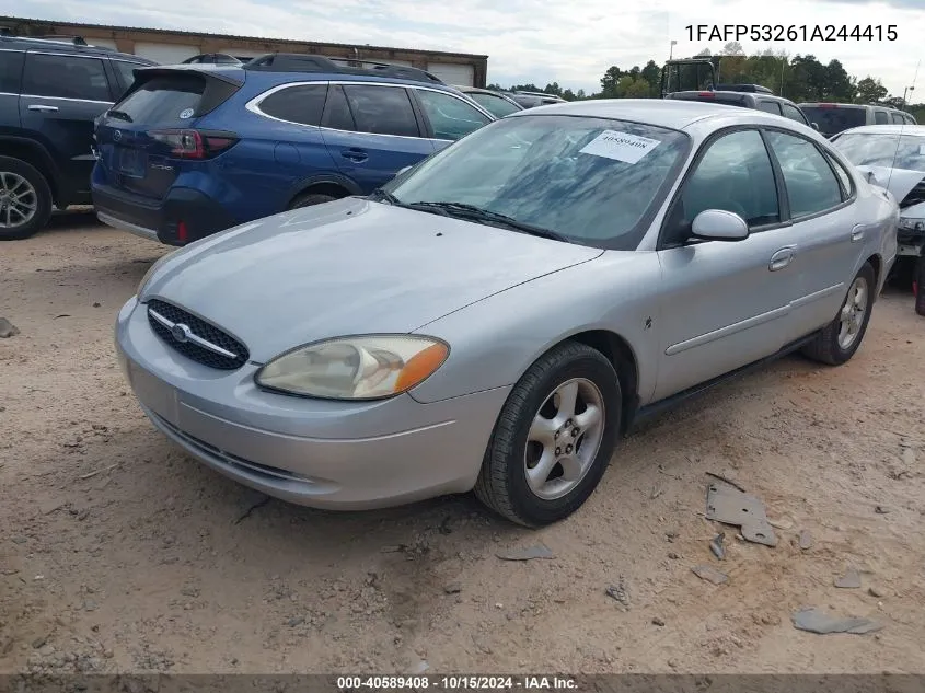 2001 Ford Taurus Se VIN: 1FAFP53261A244415 Lot: 40589408