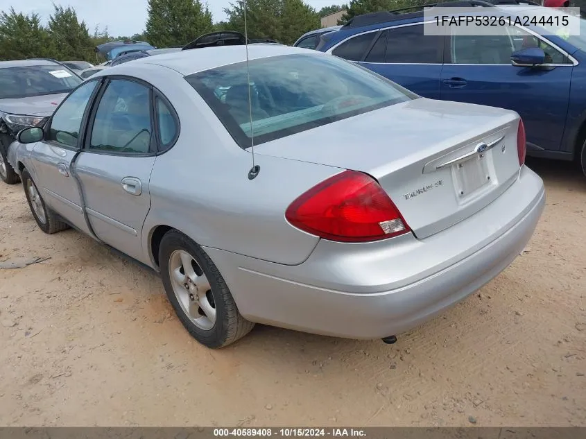 2001 Ford Taurus Se VIN: 1FAFP53261A244415 Lot: 40589408