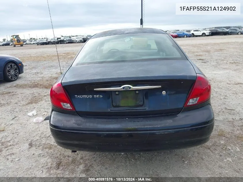 2001 Ford Taurus Ses VIN: 1FAFP55S21A124902 Lot: 40597576