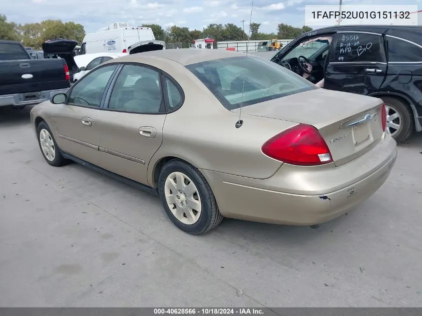 2001 Ford Taurus Lx VIN: 1FAFP52U01G151132 Lot: 40628566