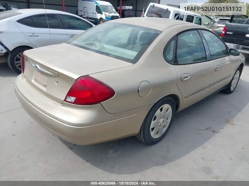 1FAFP52U01G151132 2001 Ford Taurus Lx