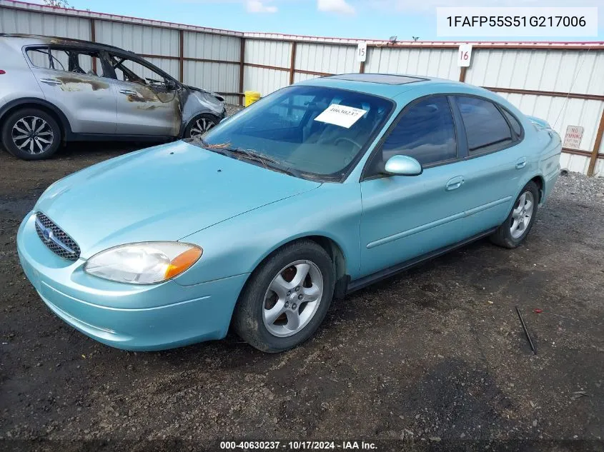 2001 Ford Taurus Ses VIN: 1FAFP55S51G217006 Lot: 40630237