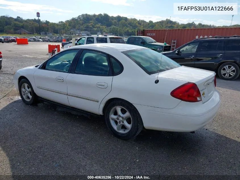 2001 Ford Taurus Se VIN: 1FAFP53U01A122666 Lot: 40635256