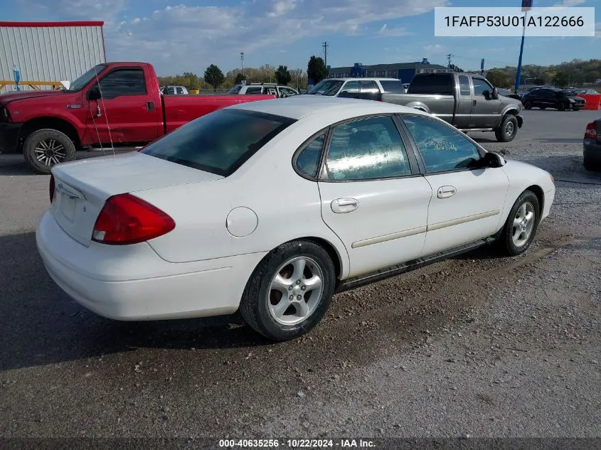 2001 Ford Taurus Se VIN: 1FAFP53U01A122666 Lot: 40635256