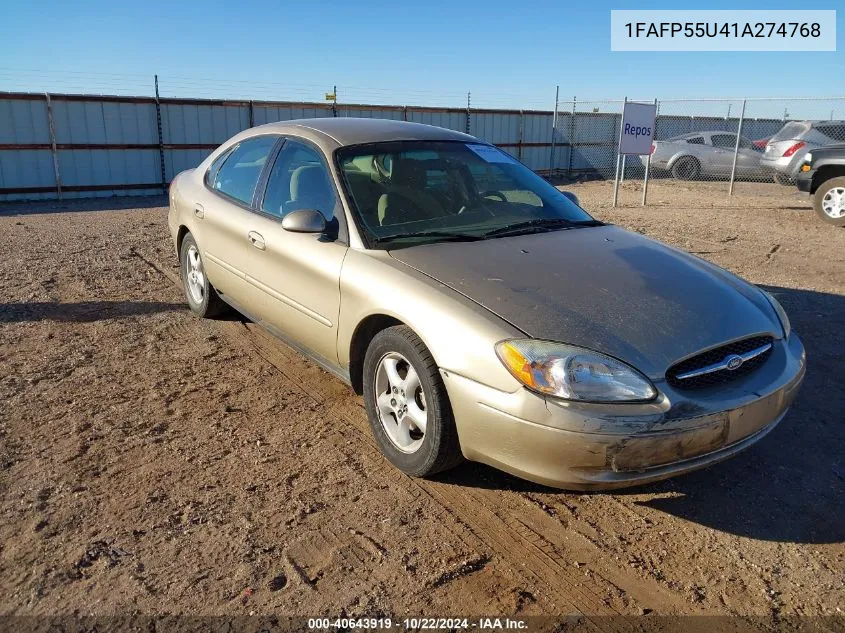 2001 Ford Taurus Ses VIN: 1FAFP55U41A274768 Lot: 40643919