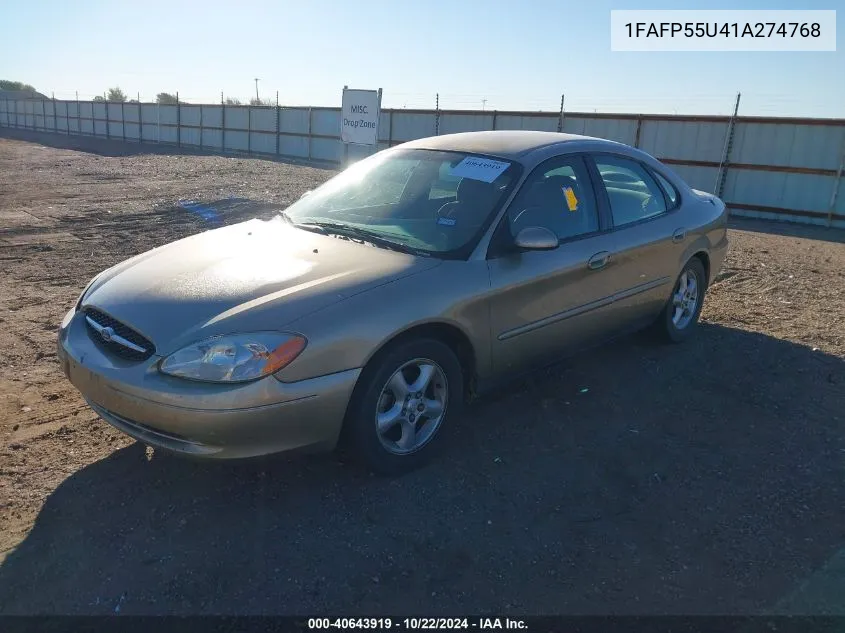 2001 Ford Taurus Ses VIN: 1FAFP55U41A274768 Lot: 40643919