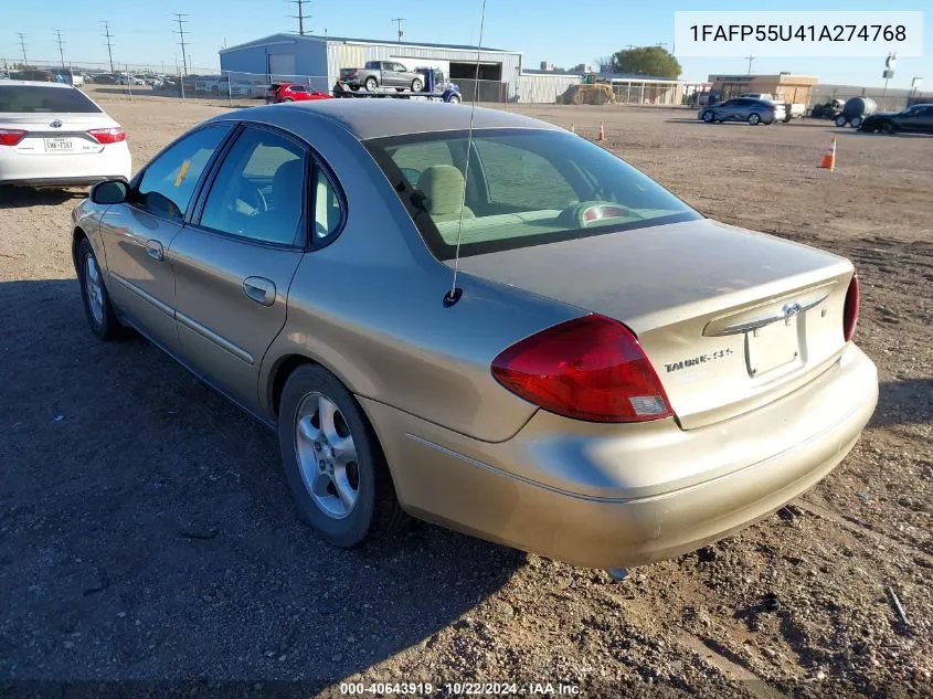 2001 Ford Taurus Ses VIN: 1FAFP55U41A274768 Lot: 40643919