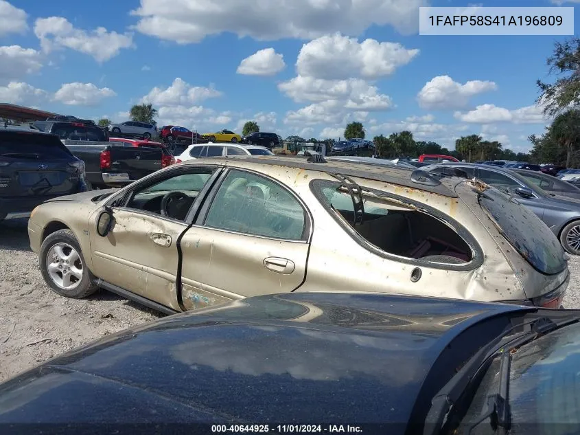 2001 Ford Taurus Se VIN: 1FAFP58S41A196809 Lot: 40644925