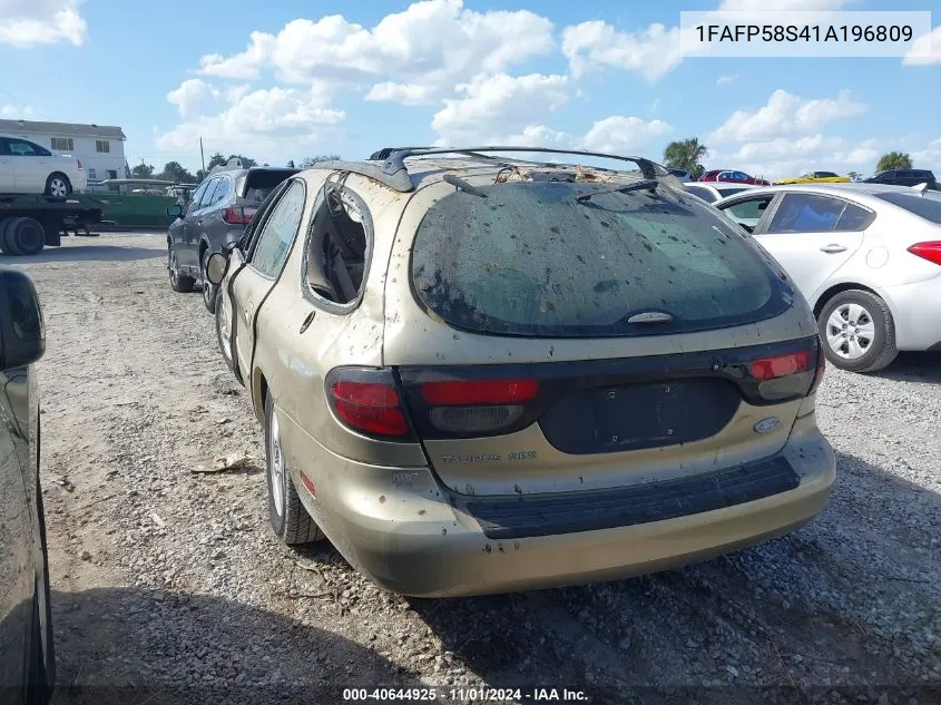 2001 Ford Taurus Se VIN: 1FAFP58S41A196809 Lot: 40644925