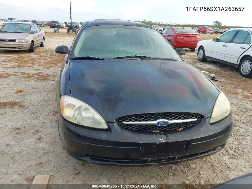 2001 Ford Taurus Sel VIN: 1FAFP56SX1A263657 Lot: 40648296